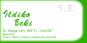 ildiko beki business card